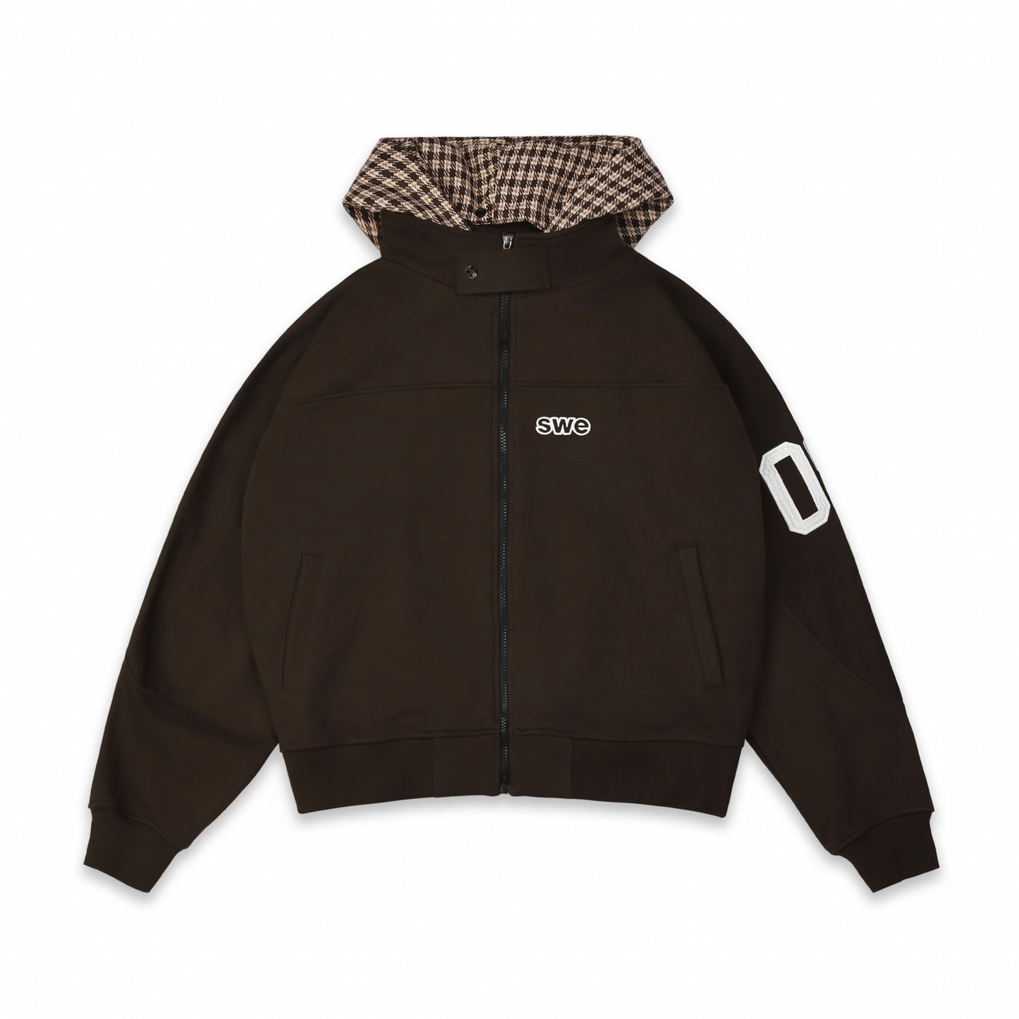 SWE HOODSTACK ZIP JACKET - BLACK/BROWN