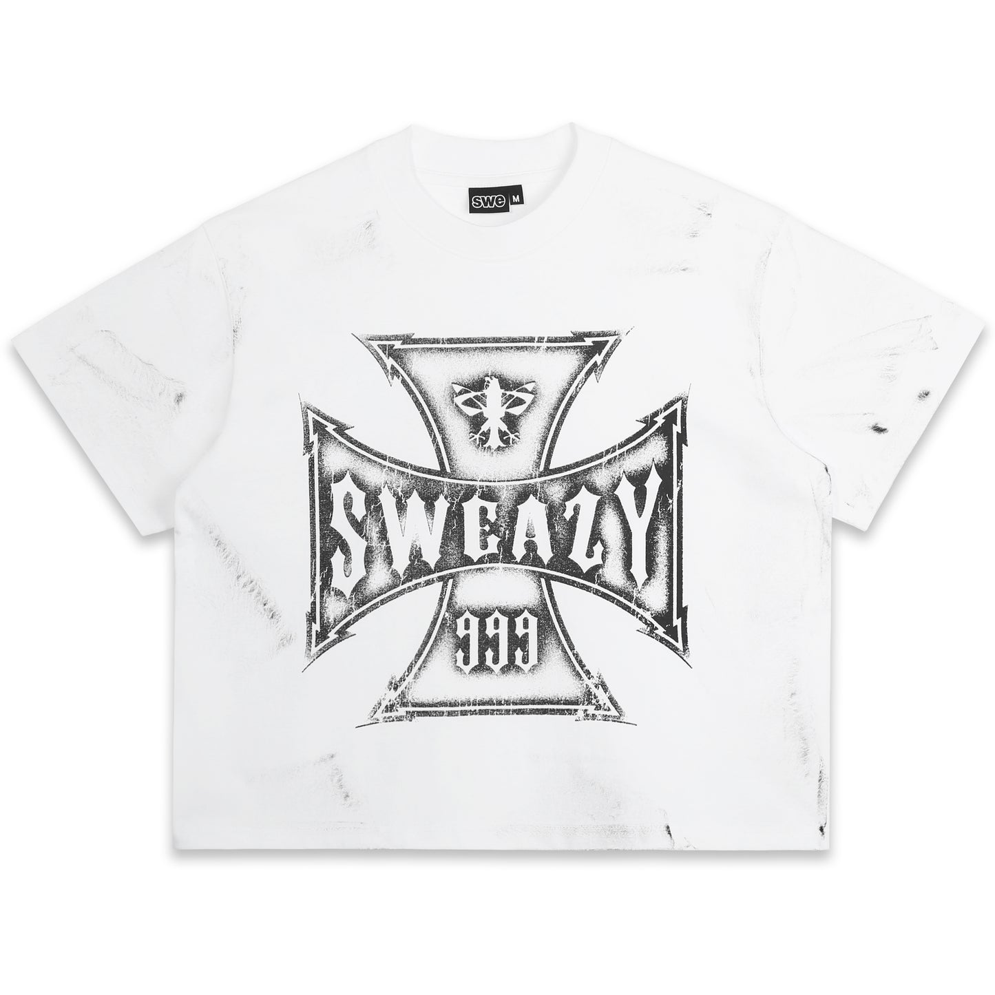 SWE CROSS BOXY TEE - WHITE
