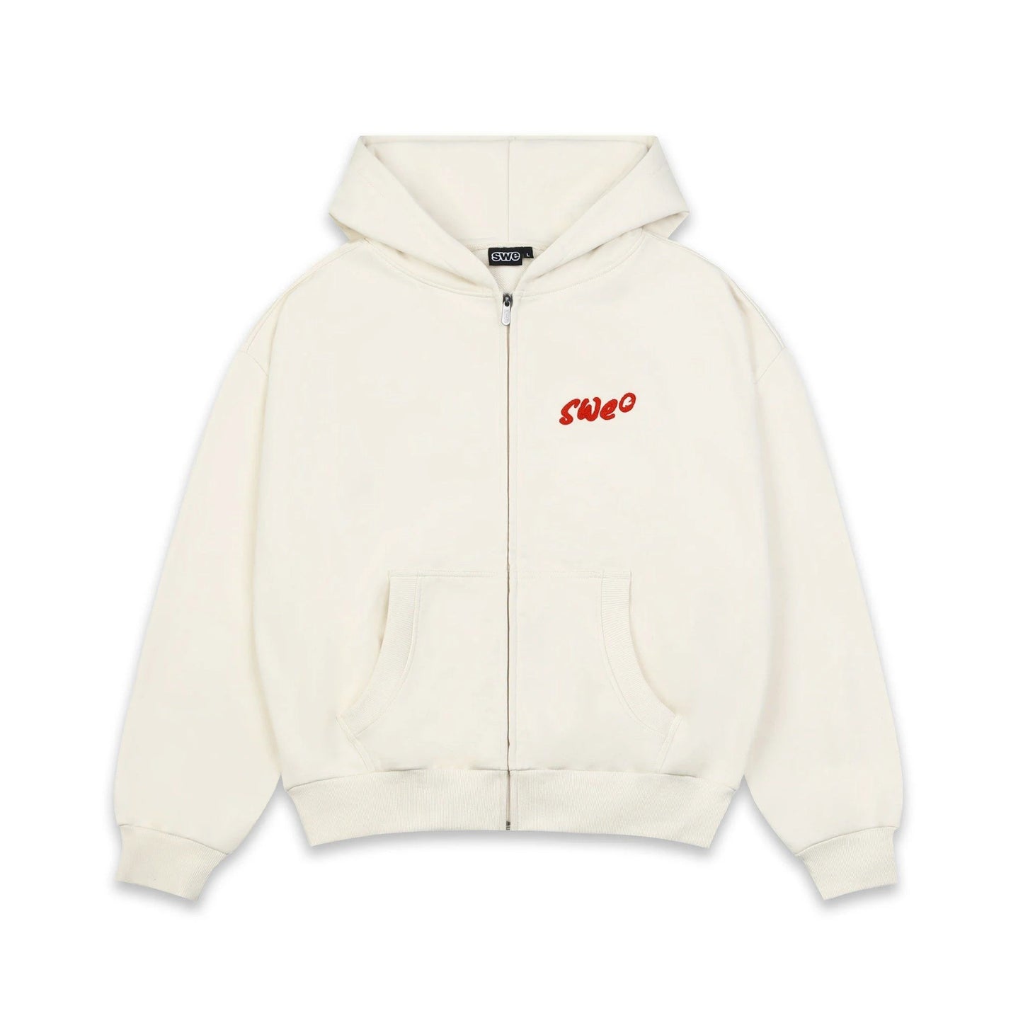 SWE SIGNATURE ZIP HOODIE - CREAM/BLACK/GRAY