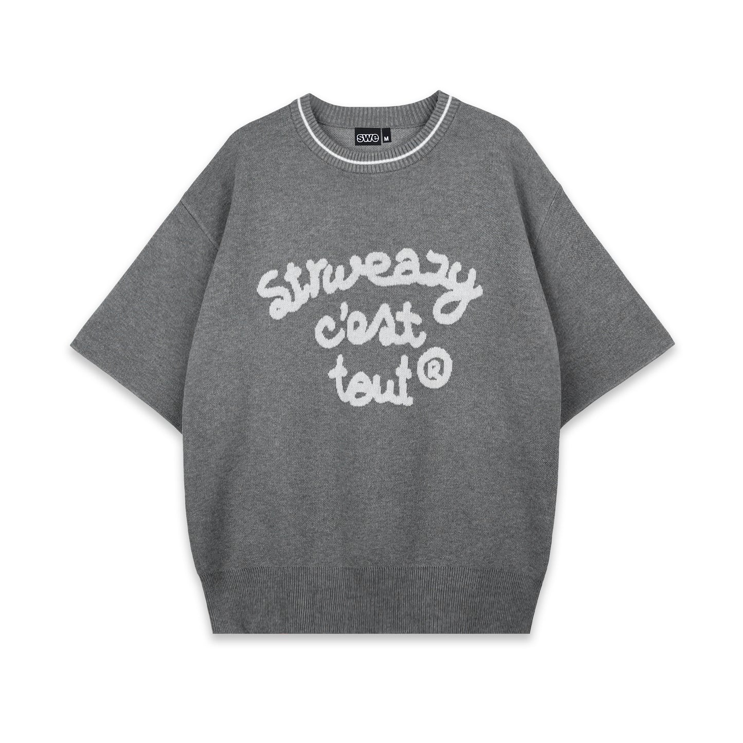 SWE C'EST TOUT KNIT TEE - GRAY