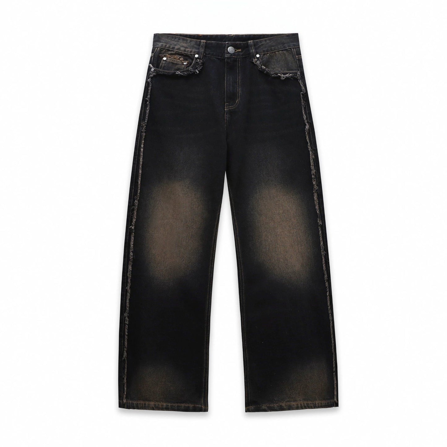 EDGE WASHED JEANS - BLACK/LIGHT BLUE/BLUE