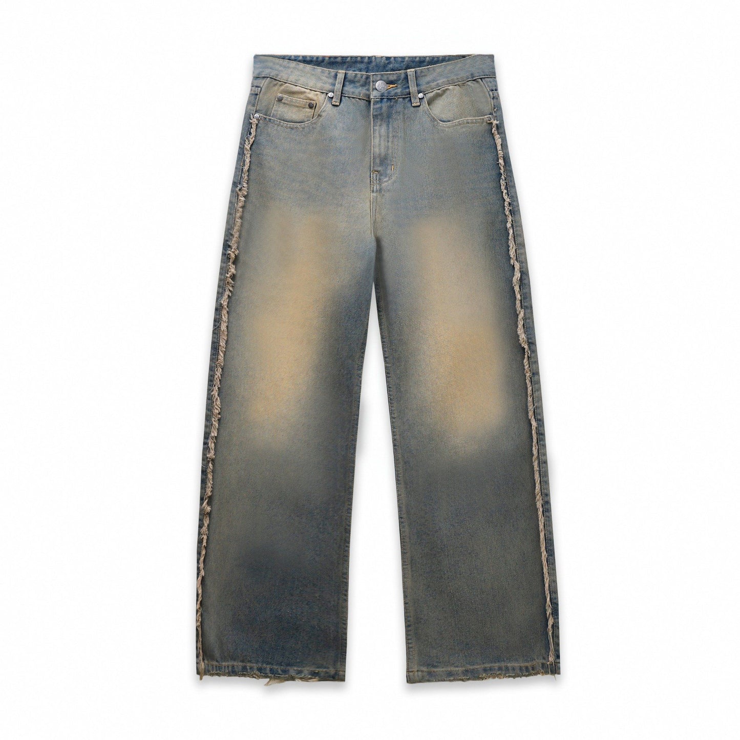 EDGE WASHED JEANS - BLACK/LIGHT BLUE/BLUE