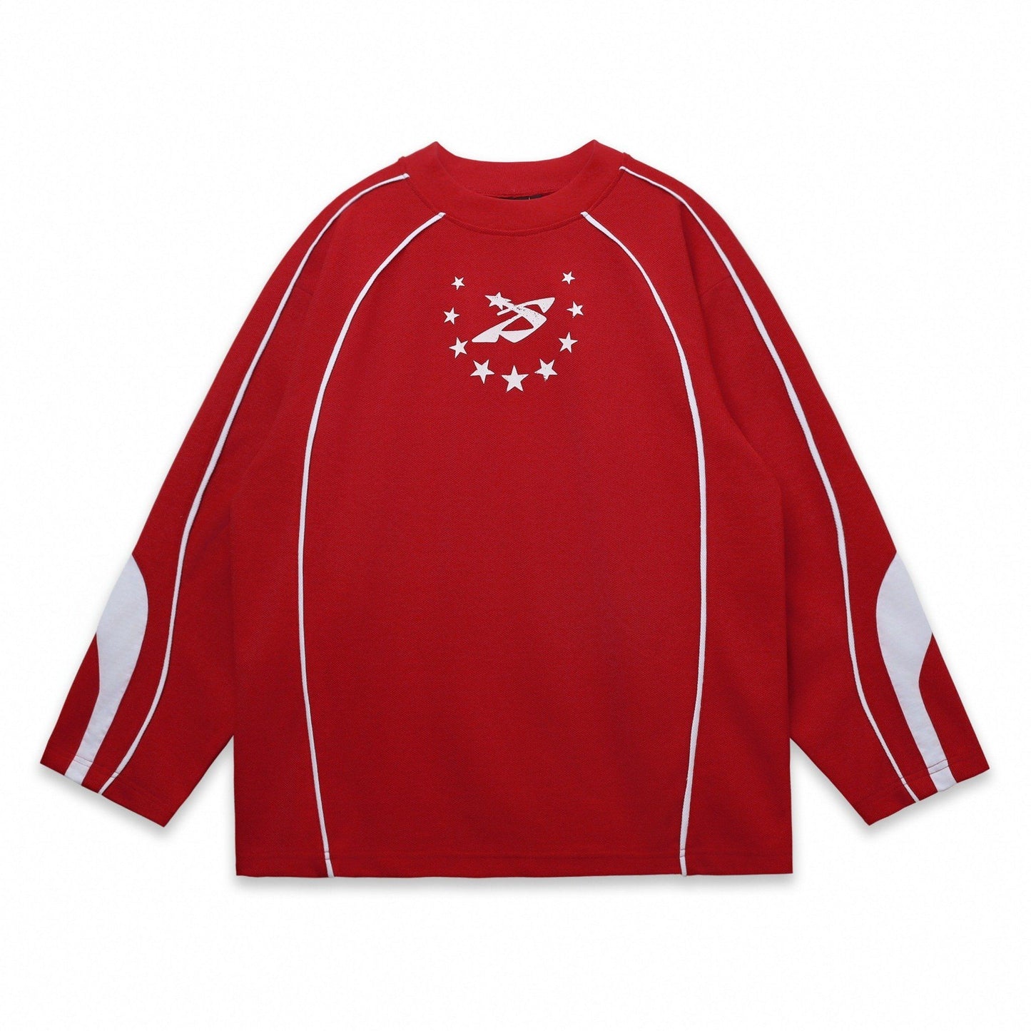 ORBIT LS TEE - RED/BLACK