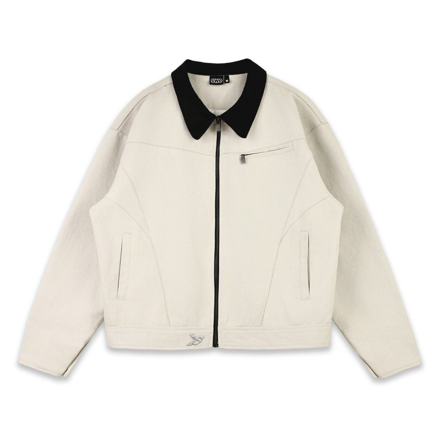 SCRIPT JACKET - BLACK/BEIGE