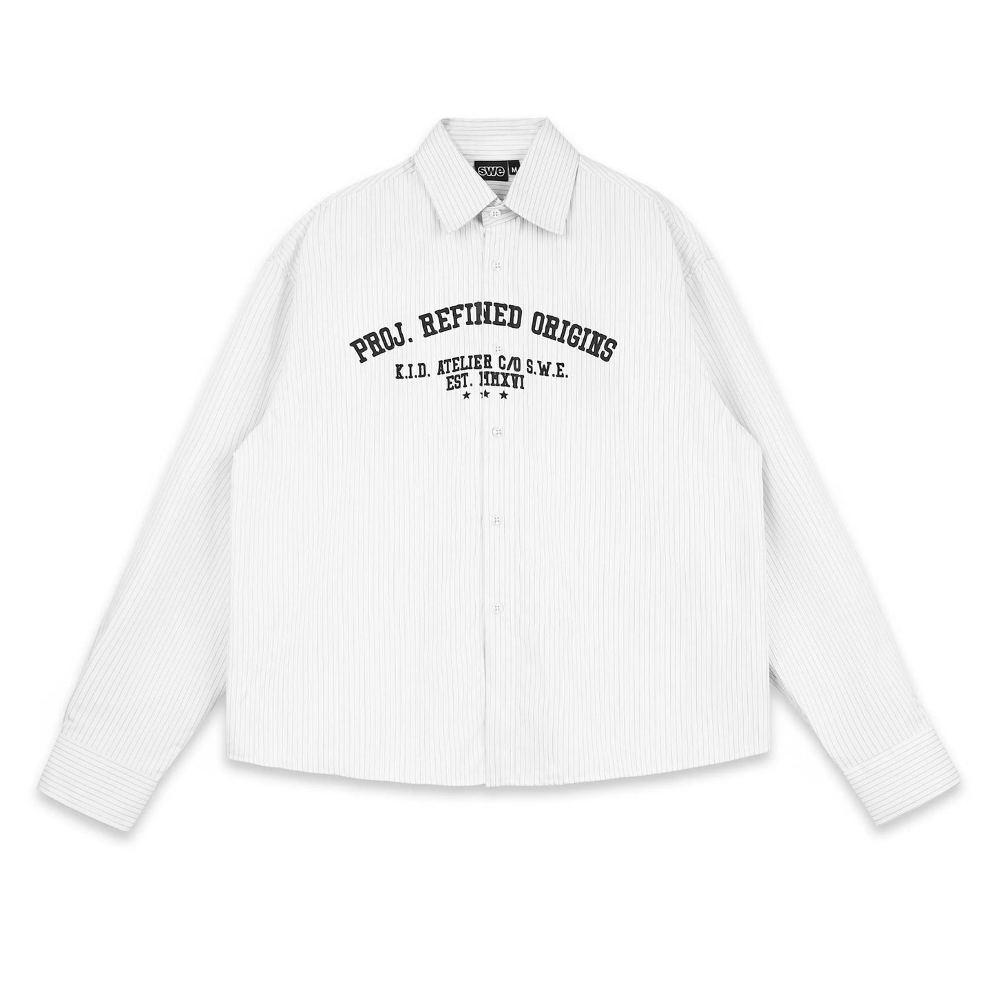 PROJECT L/S SHIRT - WHITE/BEIGE