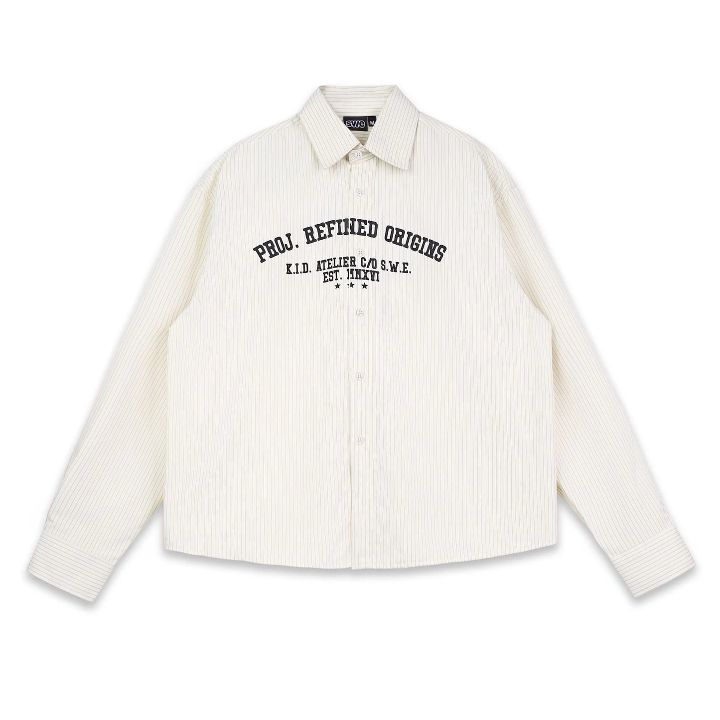 PROJECT L/S SHIRT - WHITE/BEIGE