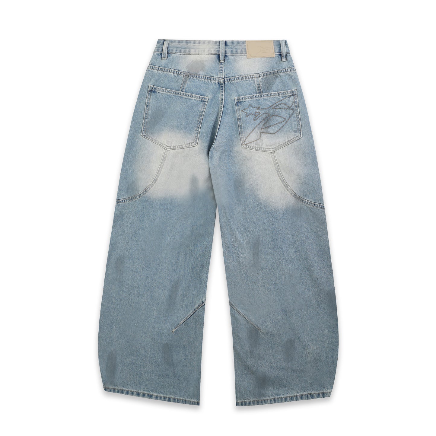 SWE ARC WIDE JEANS - MUD FADE