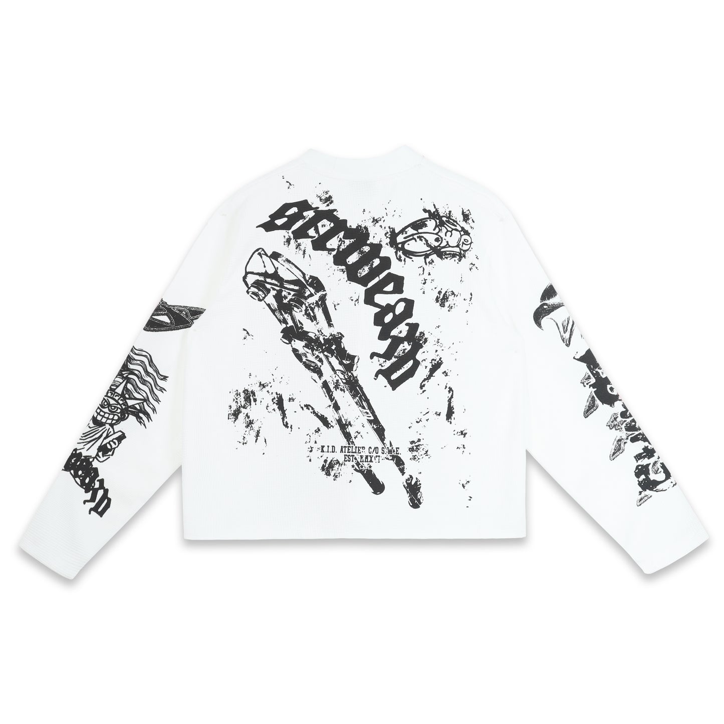 SWE ALLGAS WAFFLE L/S TEE - WHITE