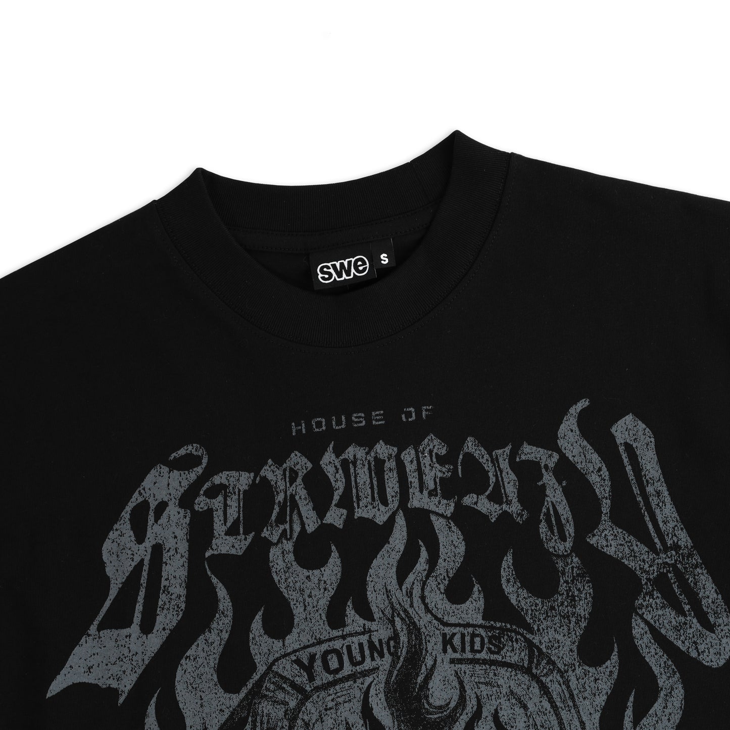 SWE RING BOXY TEE - BLACK