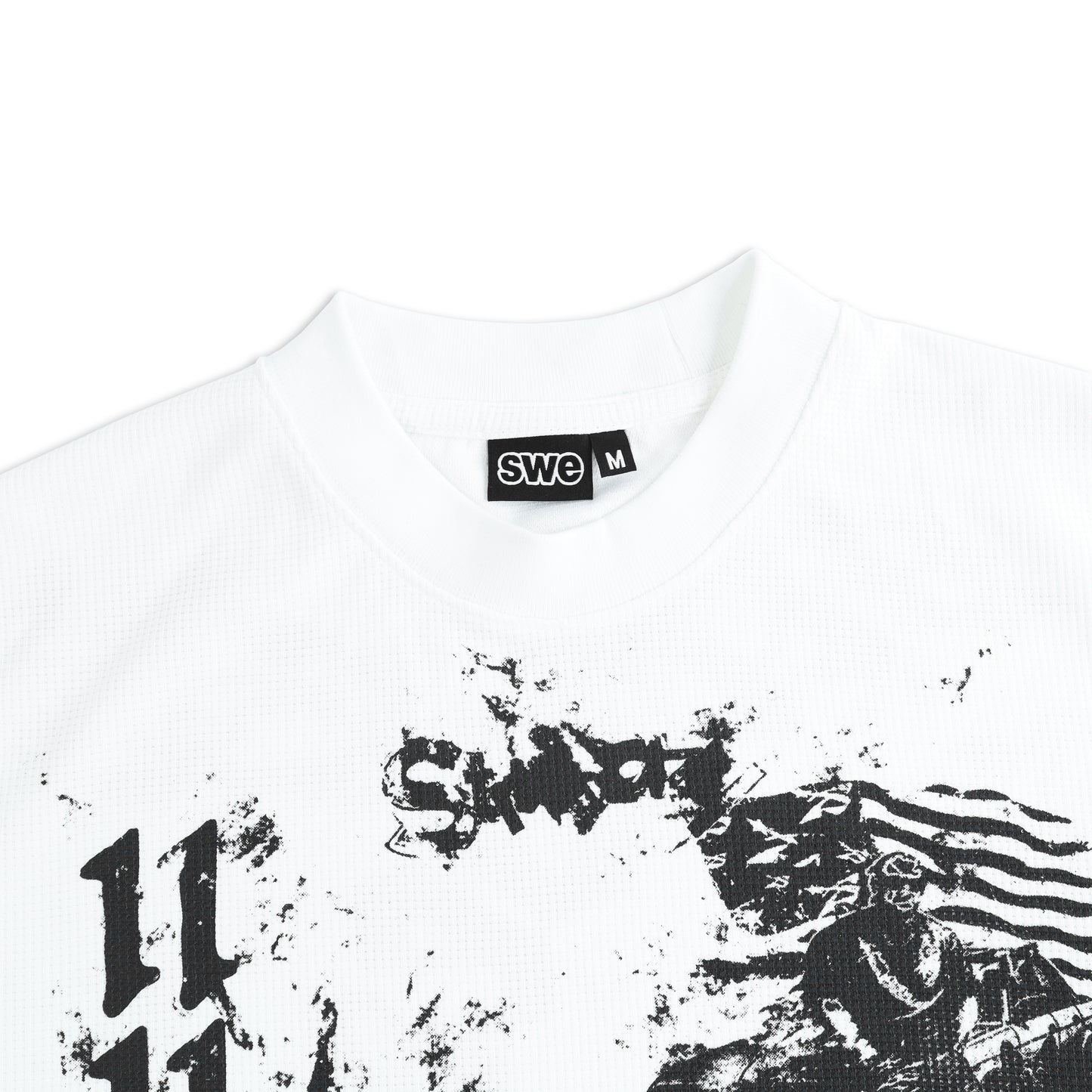 SWE ALLGAS WAFFLE L/S TEE - WHITE