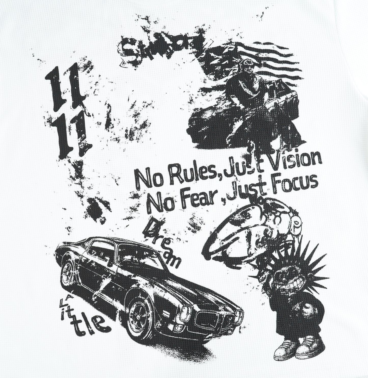 SWE ALLGAS WAFFLE L/S TEE - WHITE