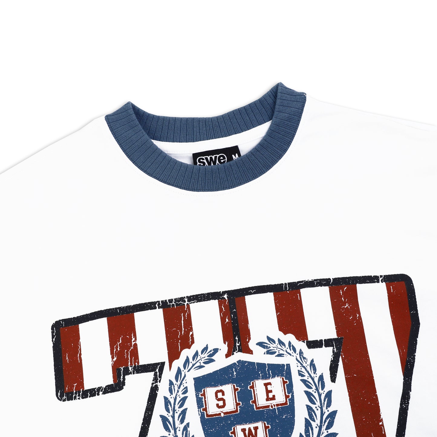 SWE CREST BOXY TEE - WHITE