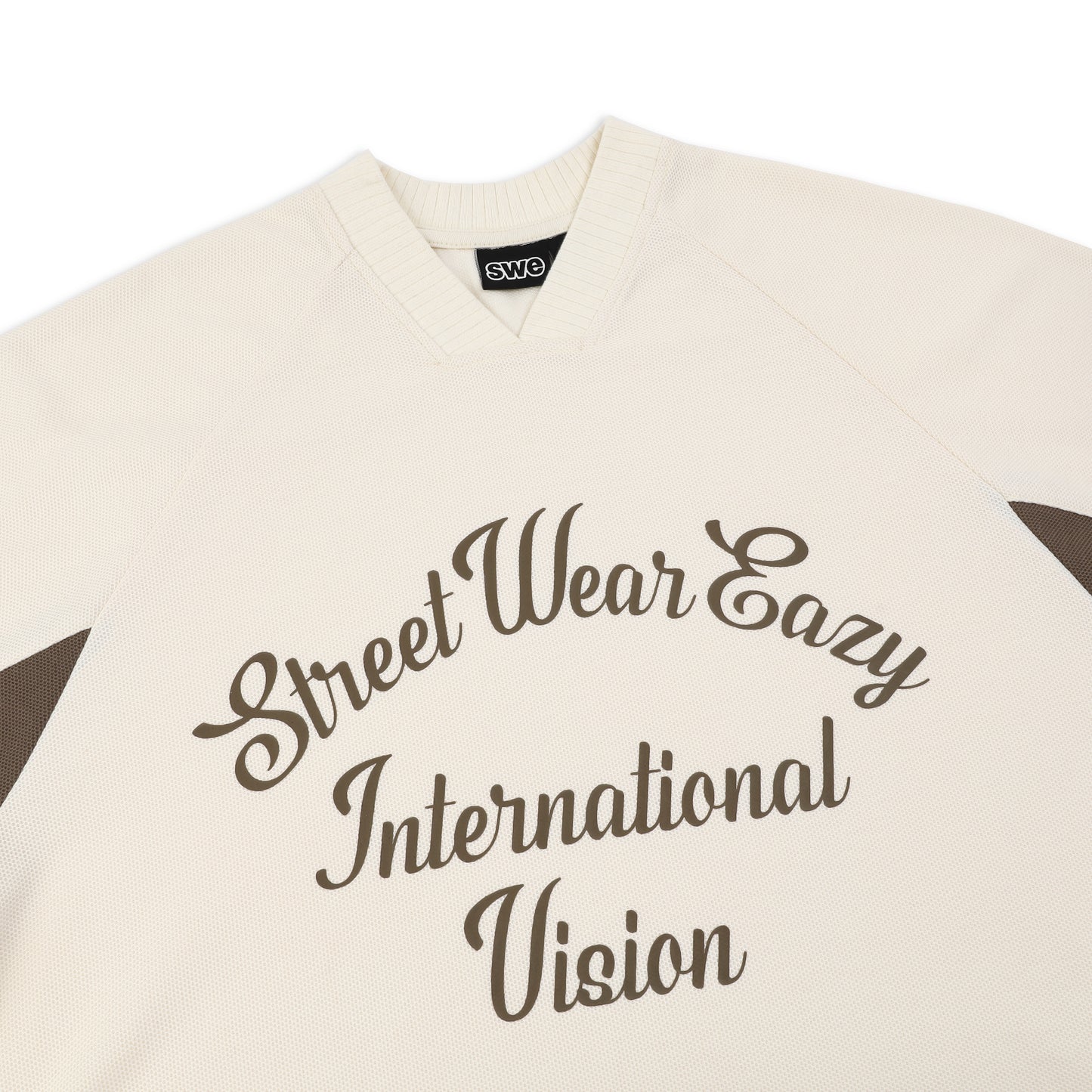 SWE VISION L/S TEE - CREAM/BROWN
