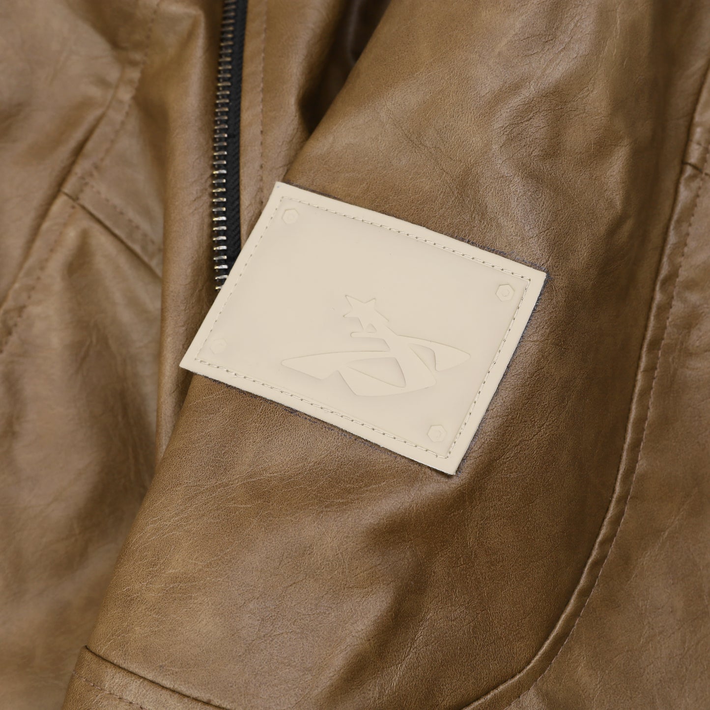 SWE EAZY LEATHER BOMBER - BROWN