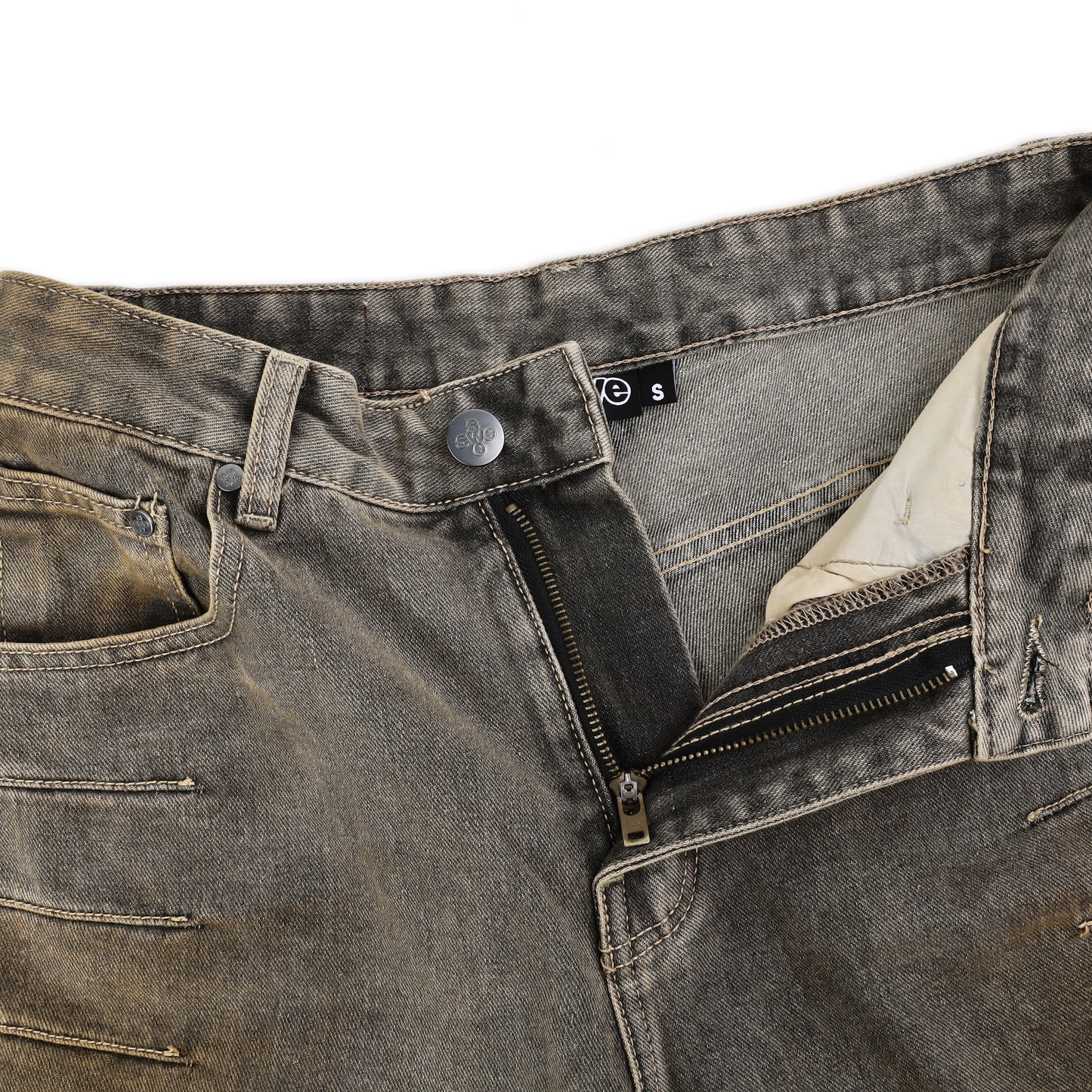 SWE ARC WIDE JEANS - MUD FADE