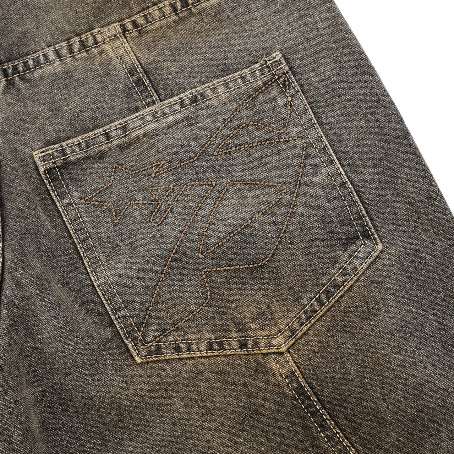 SWE ARC WIDE JEANS - MUD FADE