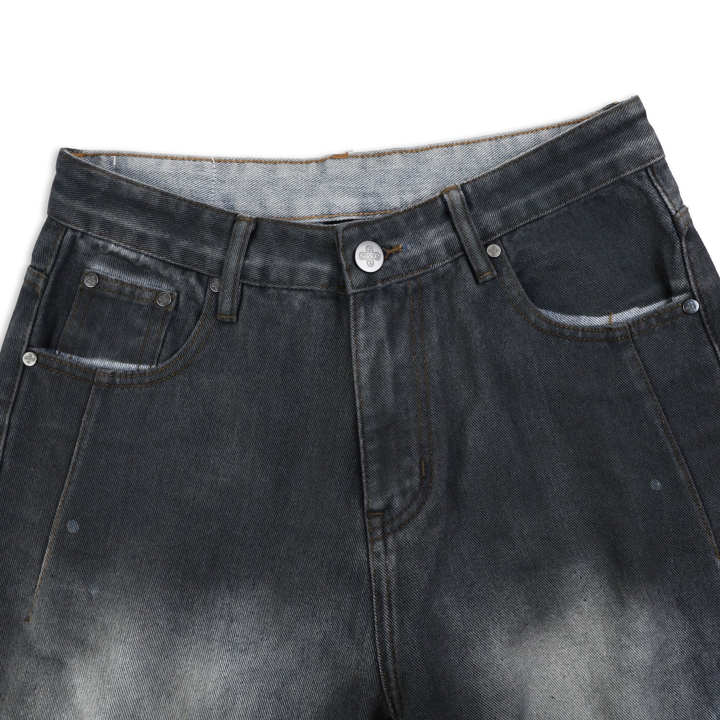 SWE PANEL FADE JEANS - ACID BLACK