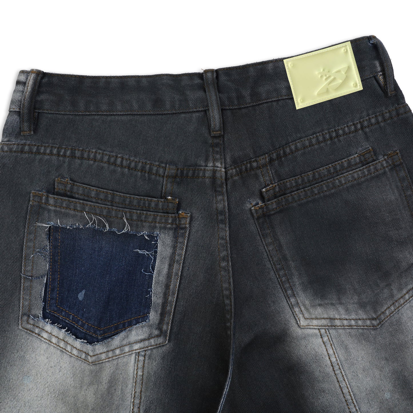 SWE PANEL FADE JEANS - ACID BLACK