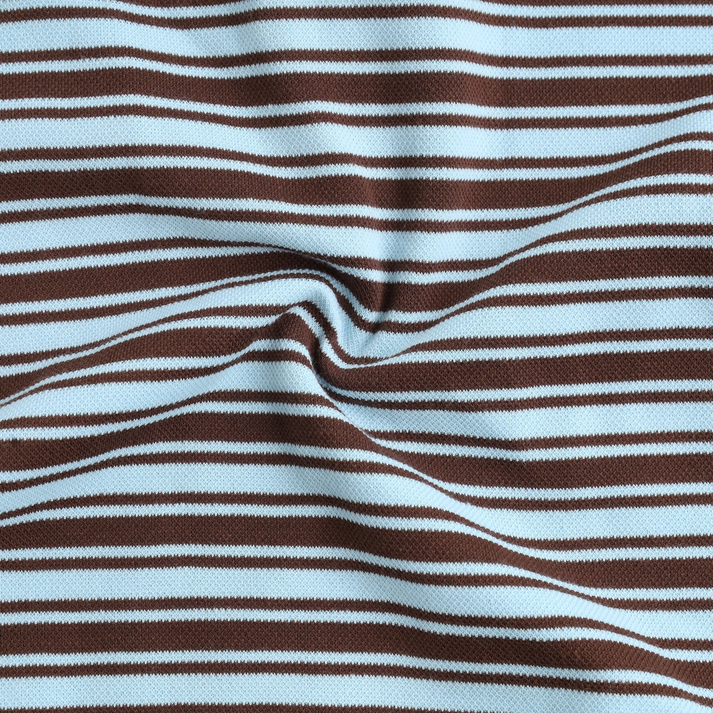 SWE STRIPE CROP POLO - BLUE