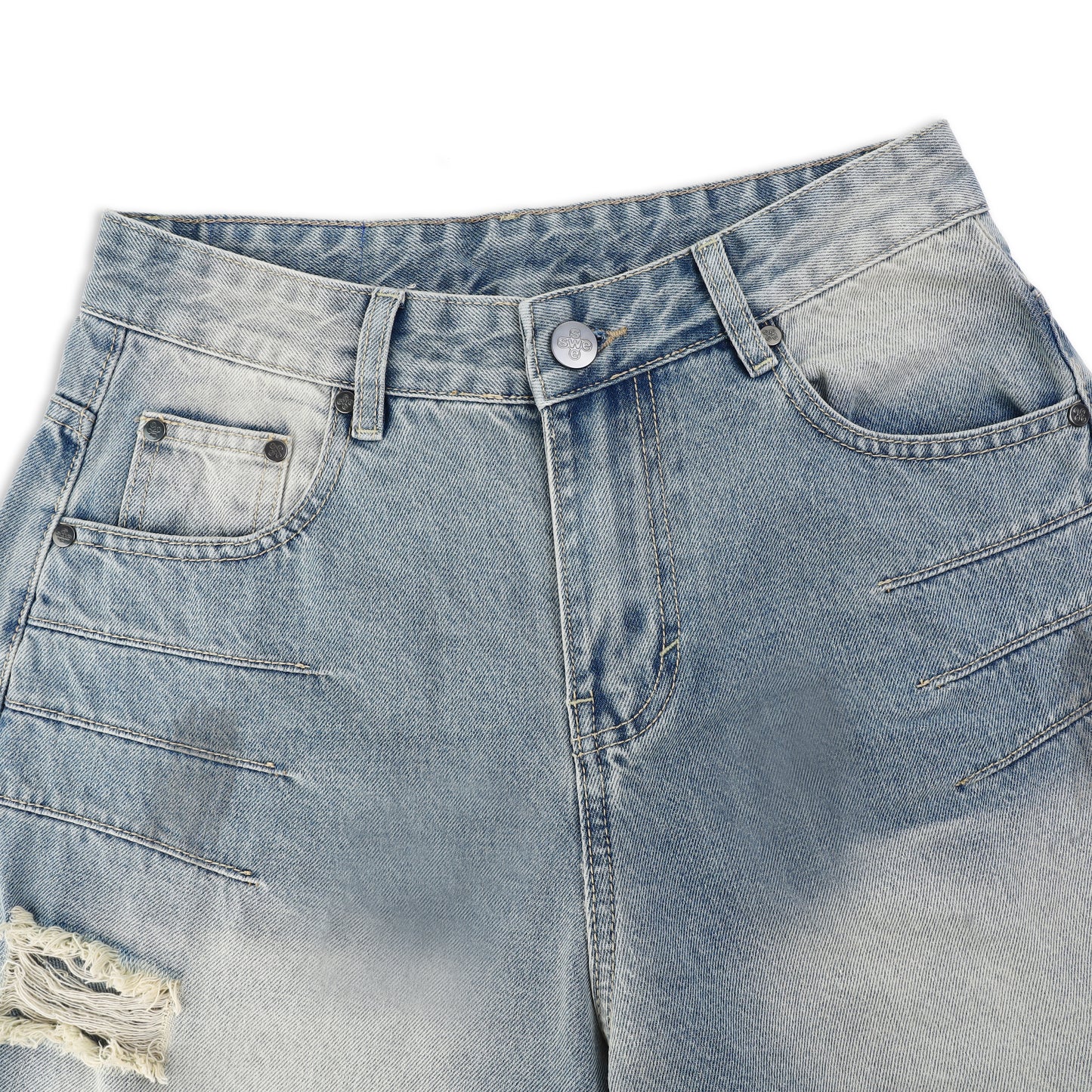 SWE ARC WIDE JEANS - MUD FADE