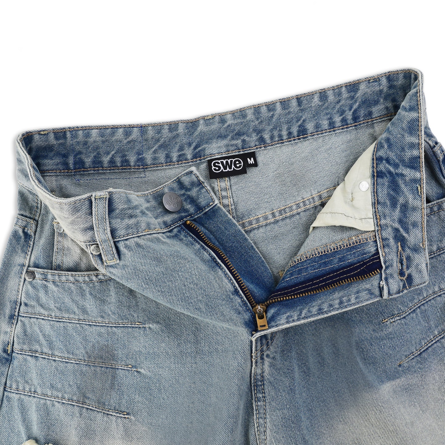 SWE ARC WIDE JEANS - MUD FADE