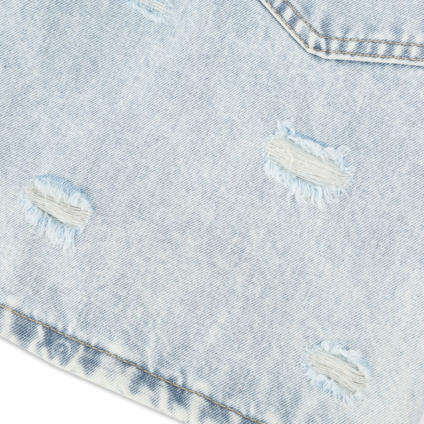 SWE KNEECRAFT DENIM SHORTS - LIGHT BLUE
