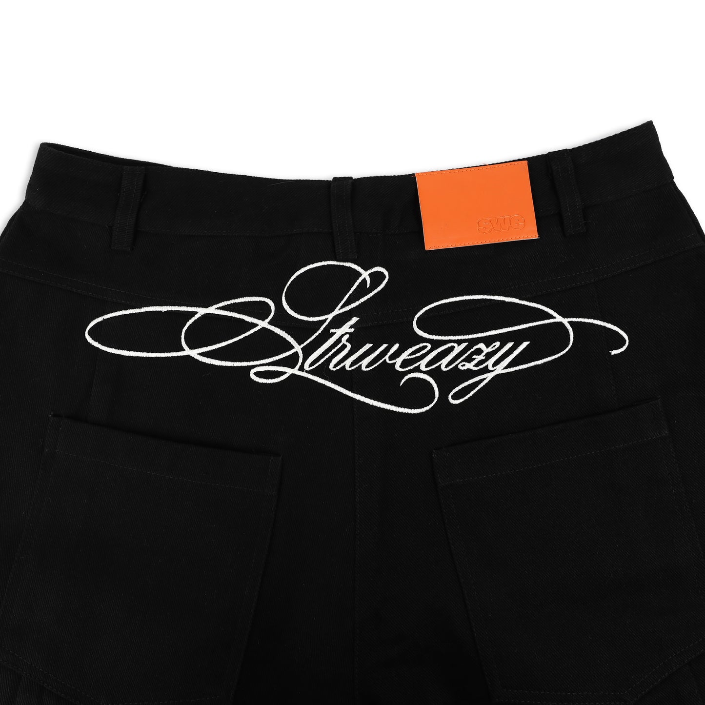 SWE BARREL KHAKI PANTS - BLACK