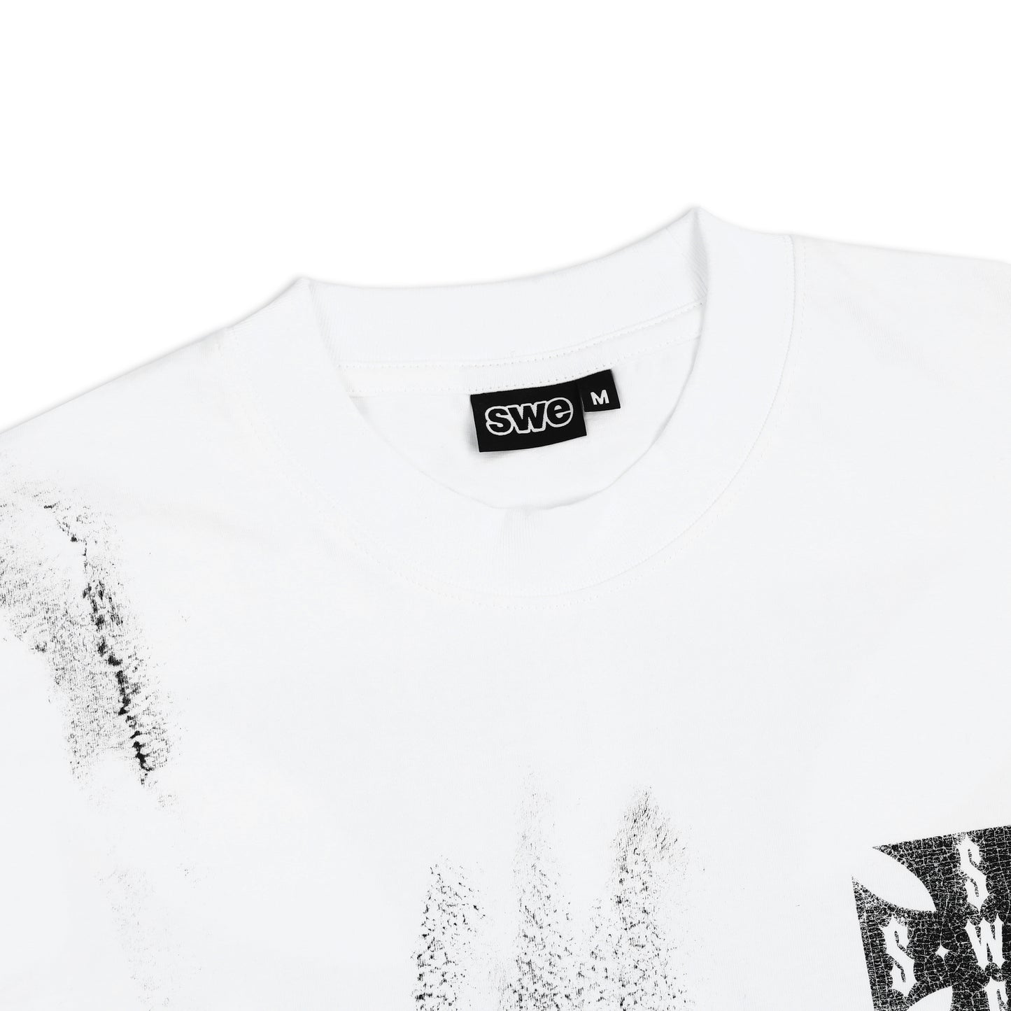 SWE CROSS L/S BOXY TEE - WHITE