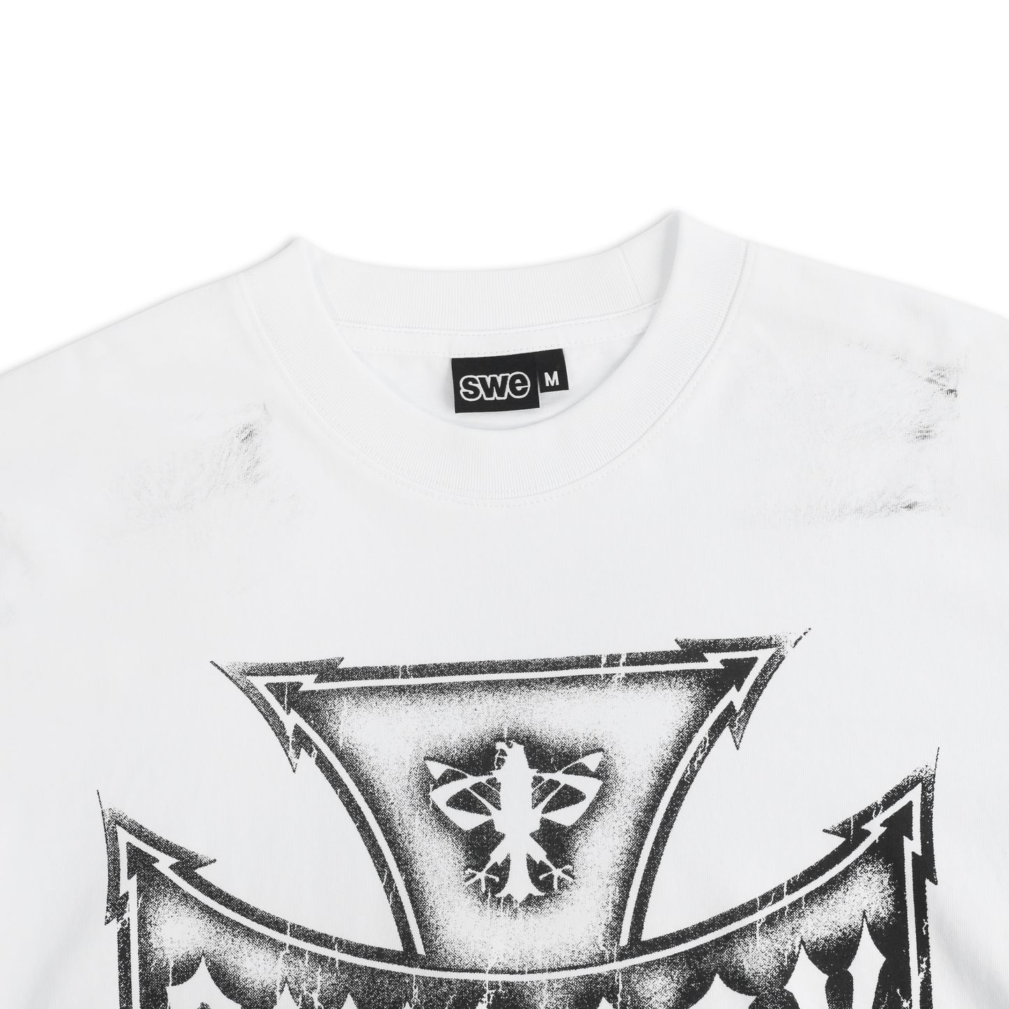 SWE CROSS BOXY TEE - WHITE
