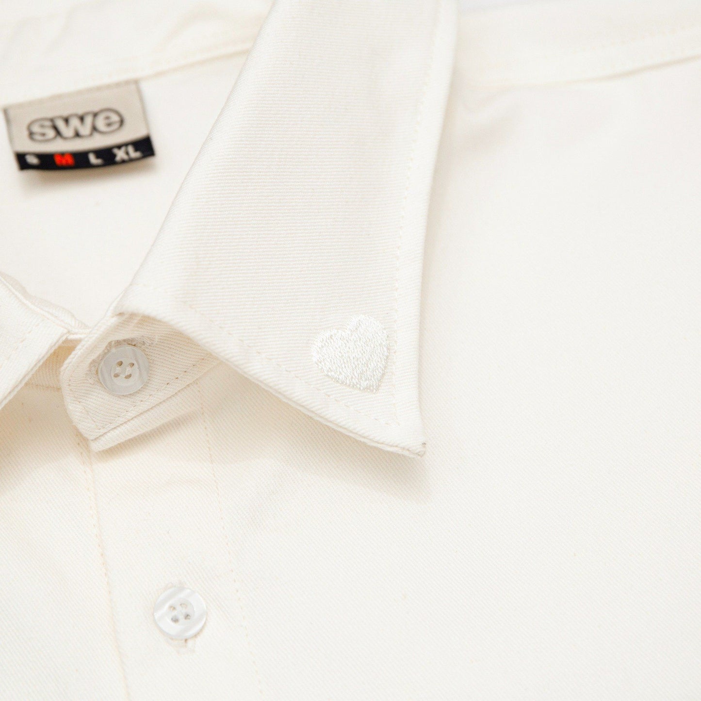 RED BUTTON SHIRT - BLACK/OFF WHITE