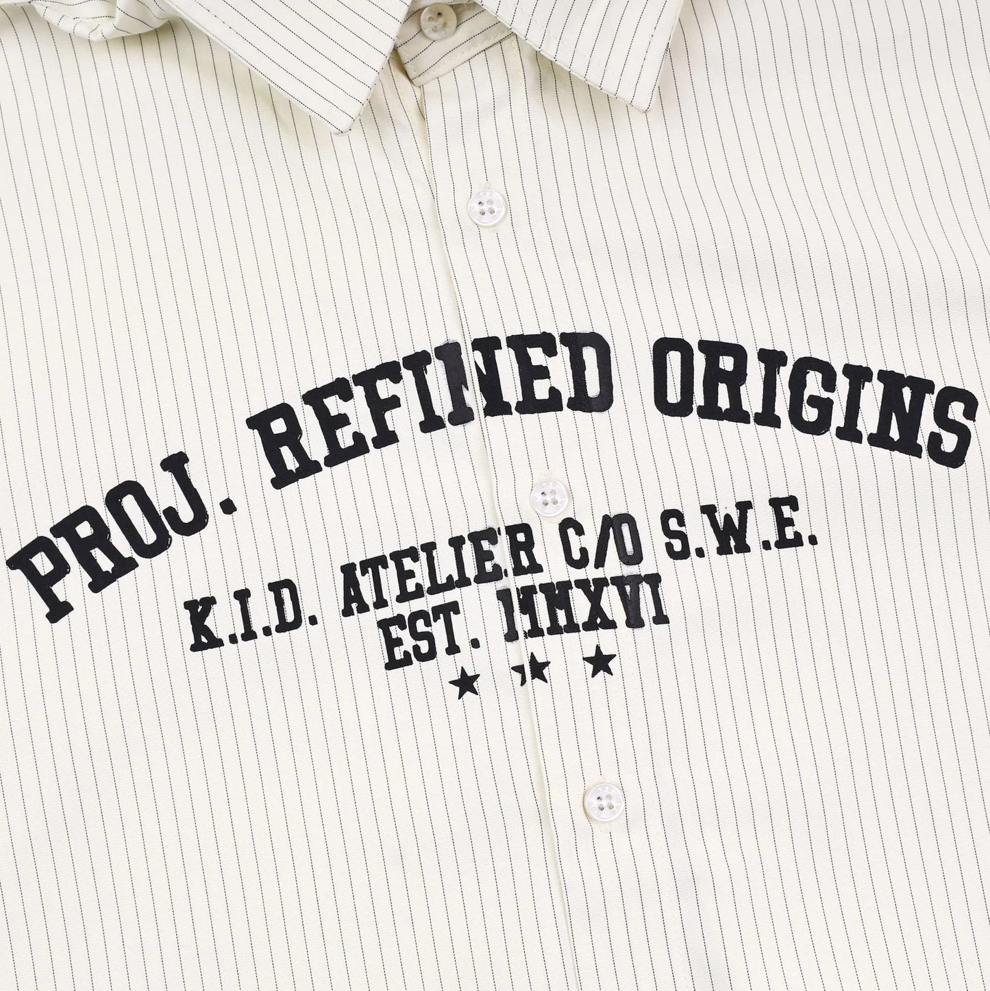 PROJECT L/S SHIRT - WHITE/BEIGE