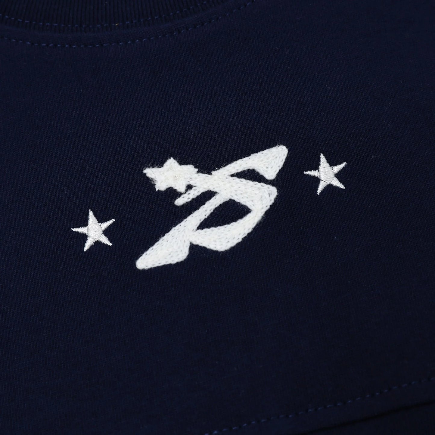 HOLLOW TEE - WHITE/NAVY