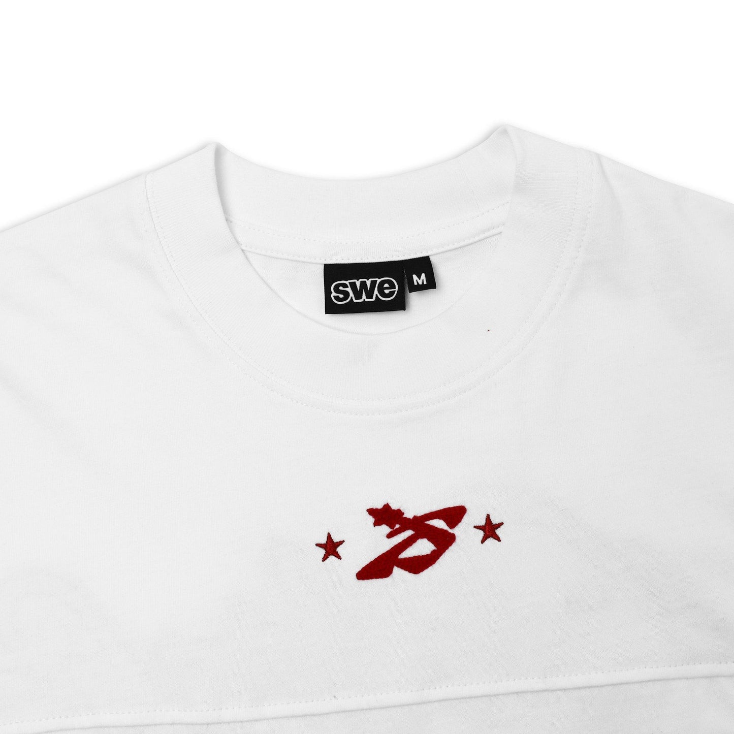 HOLLOW TEE - WHITE/NAVY