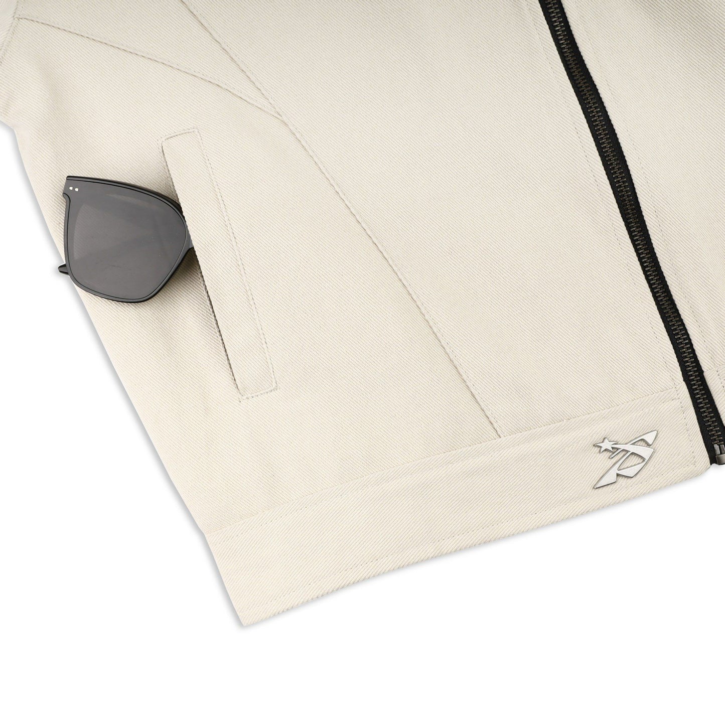 SCRIPT JACKET - BLACK/BEIGE