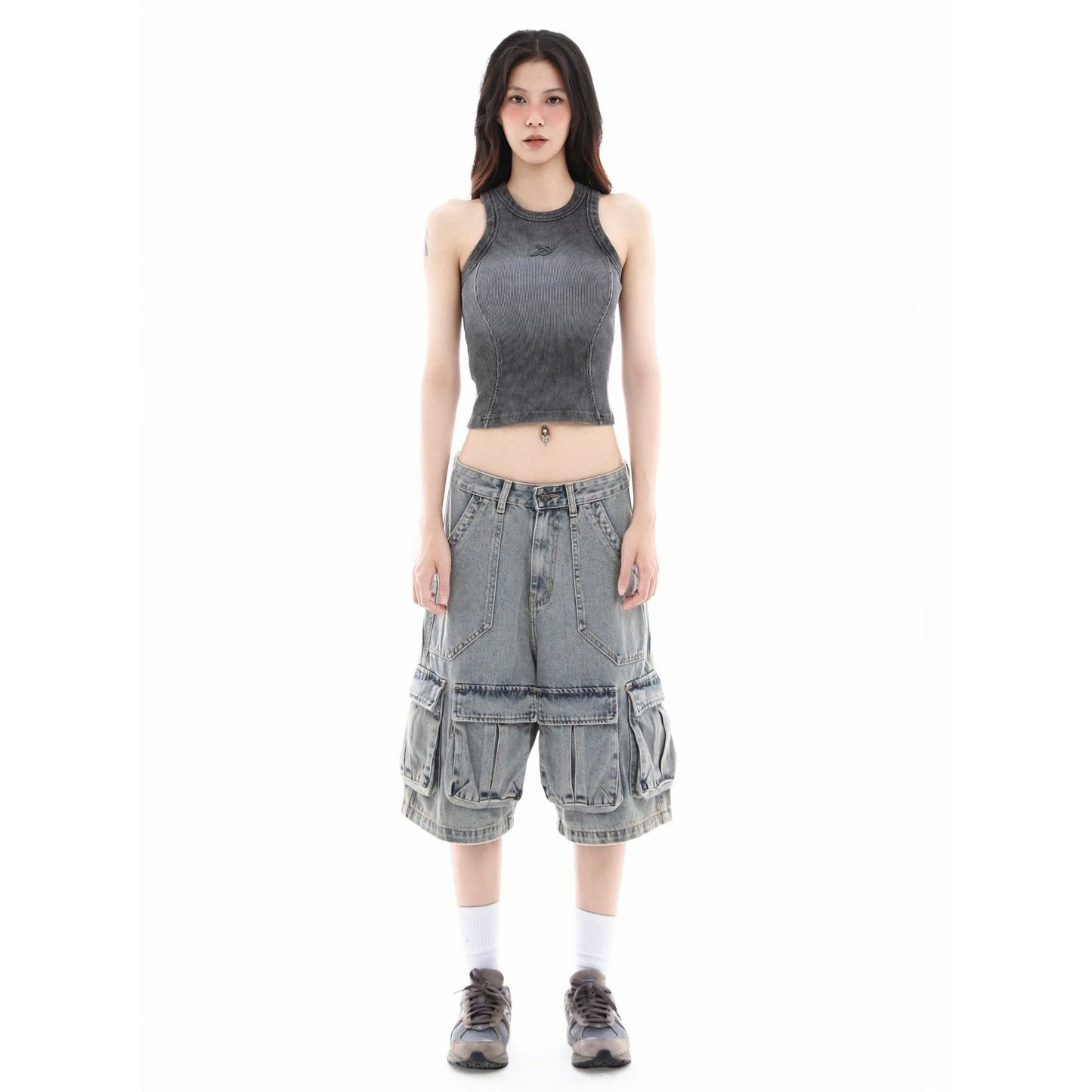 SHADOW TANKTOP (WOMEN/MEN) - GRAY/GRAPHITE