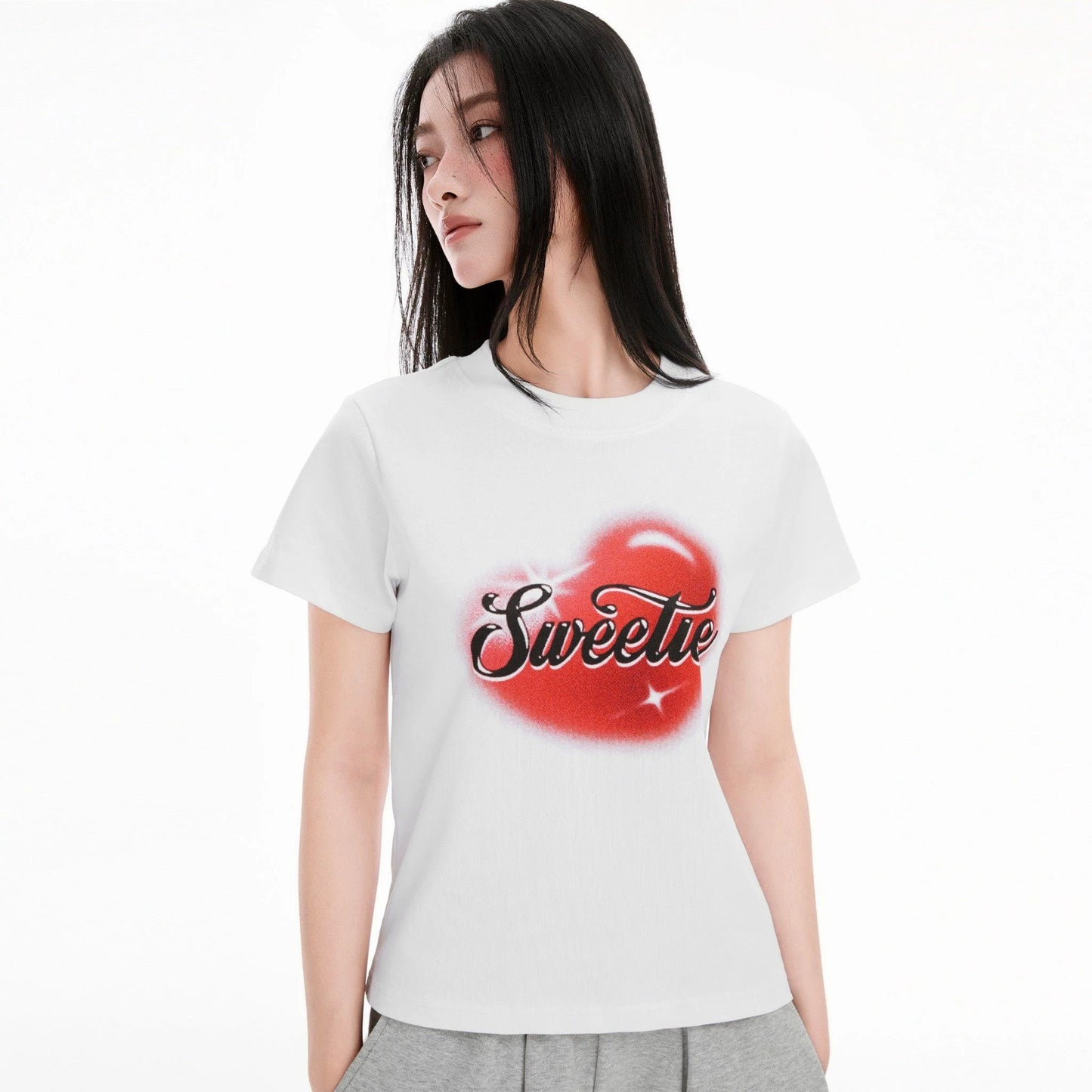 SWEETHEART BABY TEE - WHITE