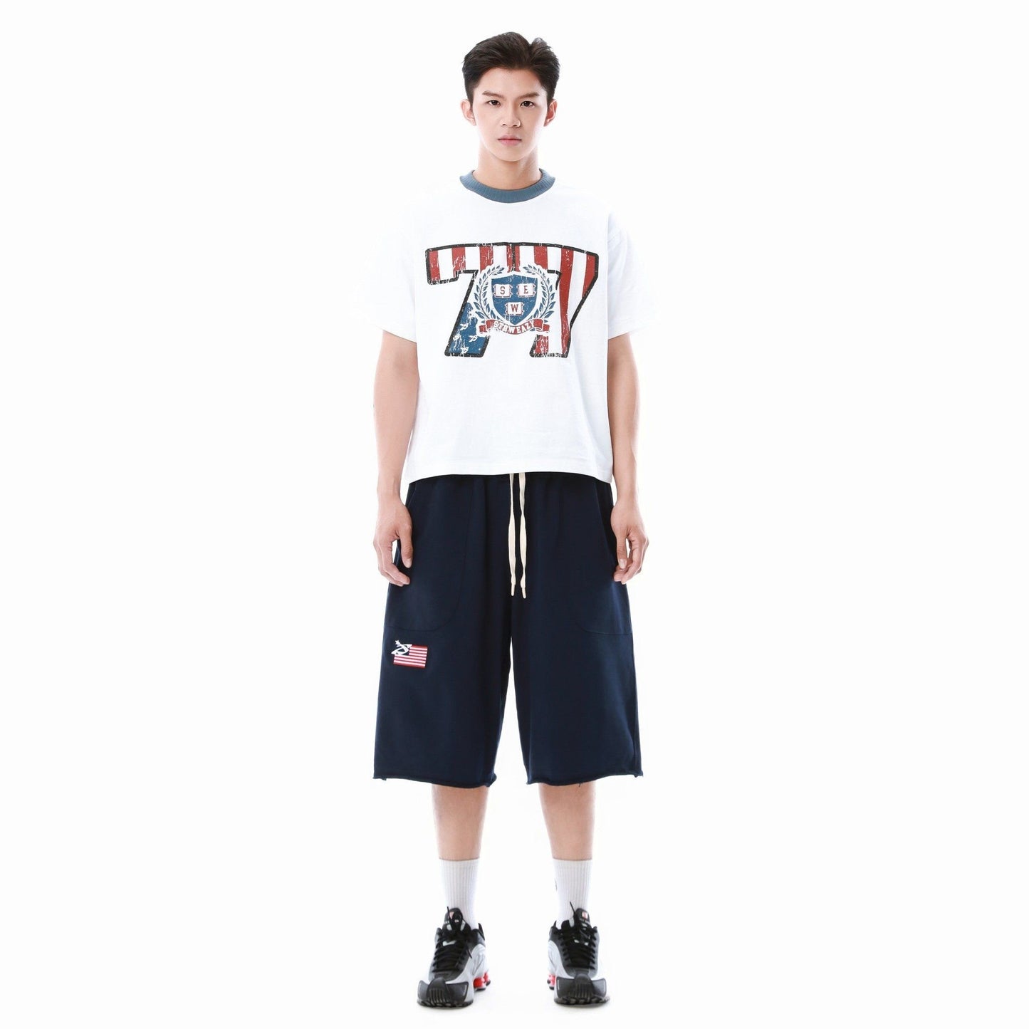 SWE CREST BOXY TEE - WHITE