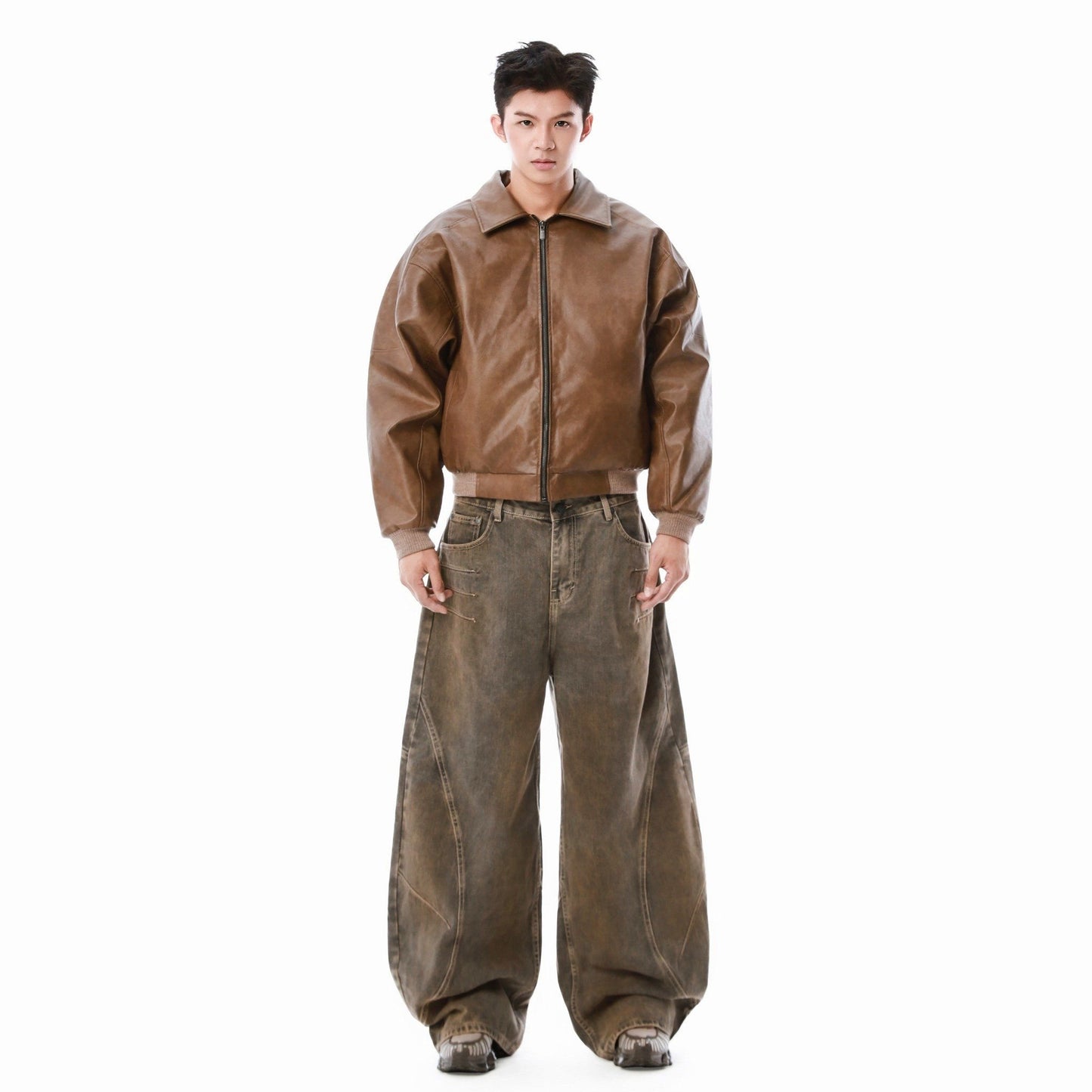 SWE ARC WIDE JEANS - MUD FADE