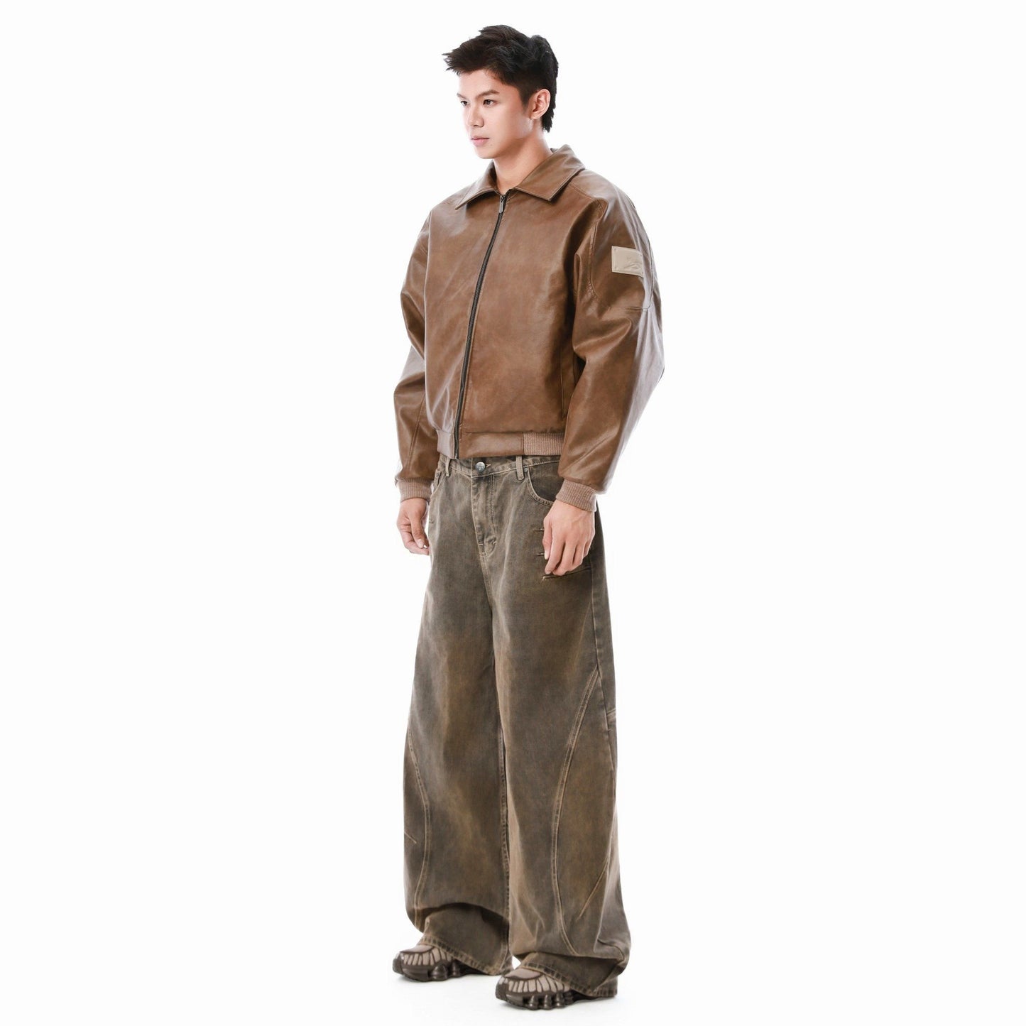 SWE ARC WIDE JEANS - MUD FADE