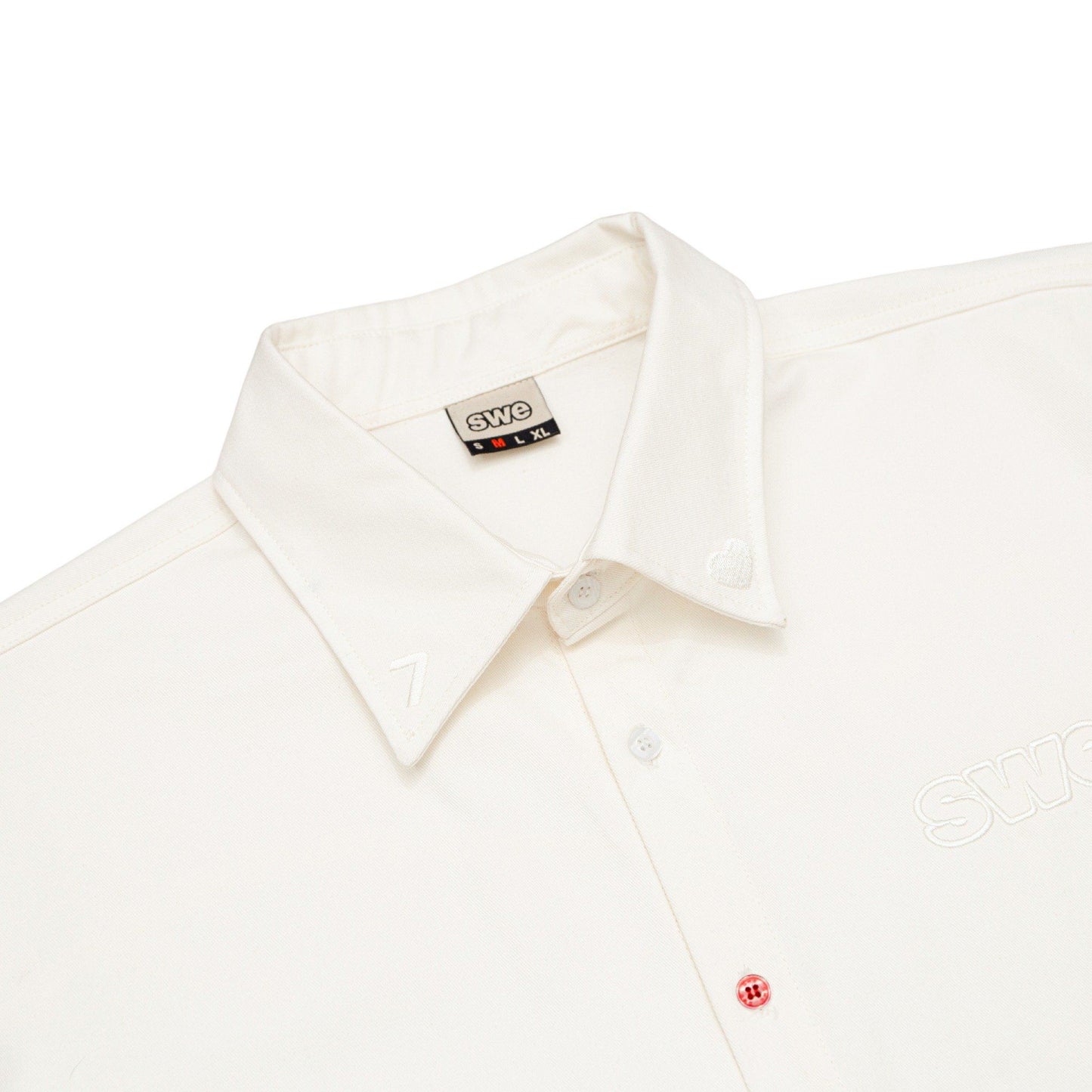 RED BUTTON SHIRT - BLACK/OFF WHITE
