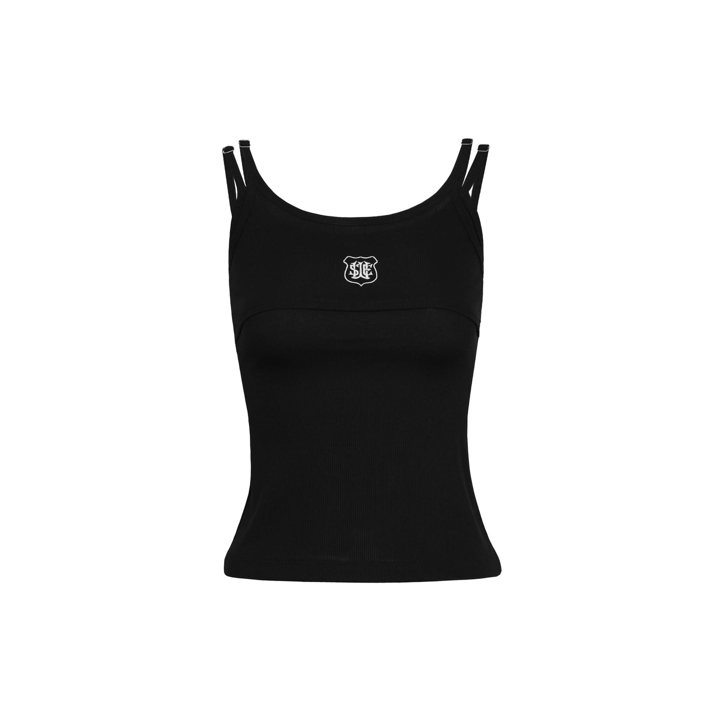 SWE DOUBLE STRAP CAMISOLE - BLACK