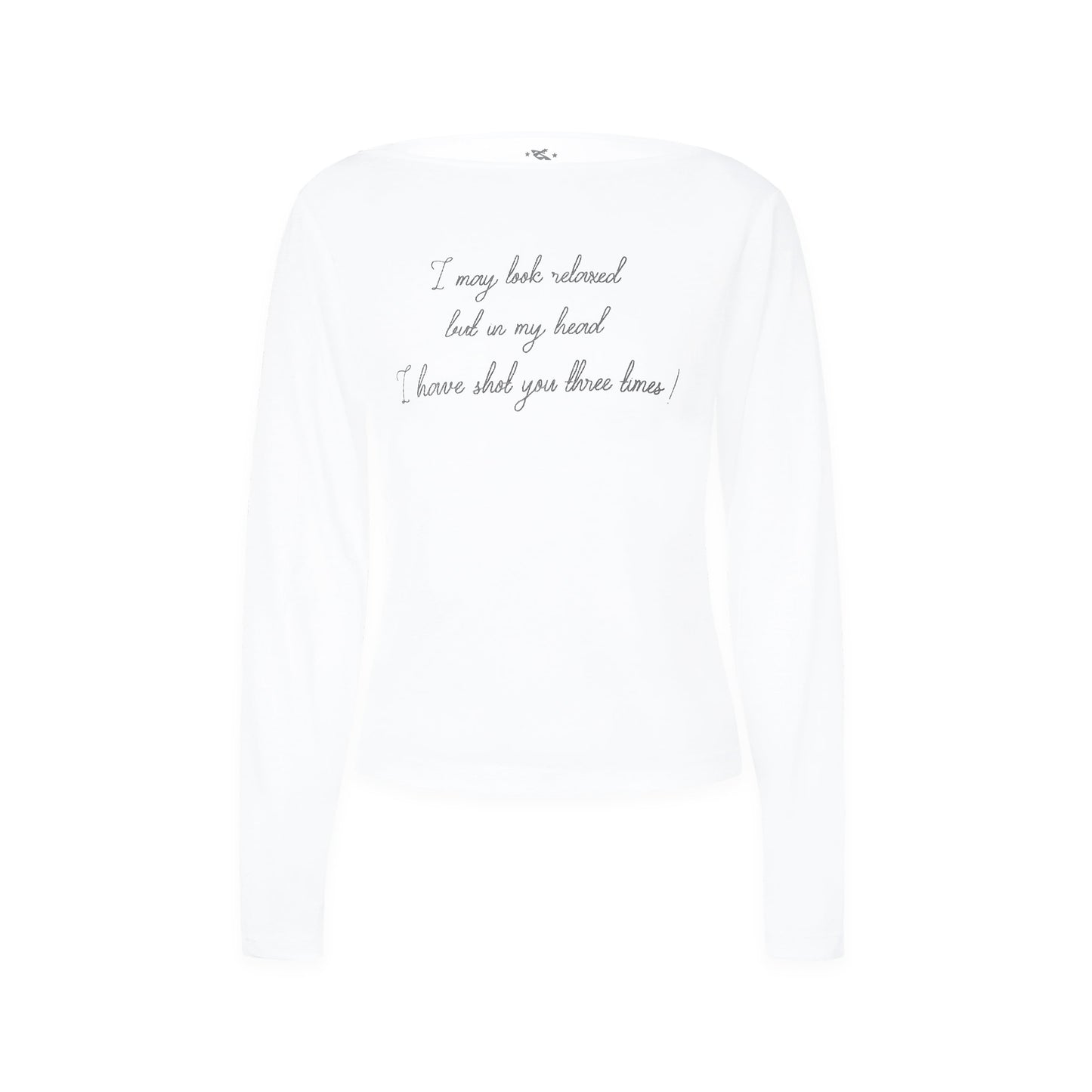 SWE HEADSHOT LS TEE - WHITE