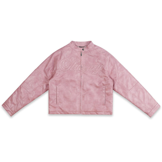 SWE BLOSSOM LEATHER JACKET - PINK