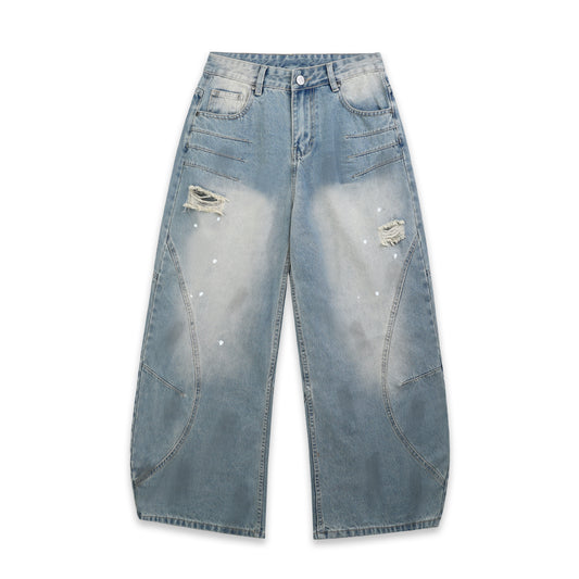 SWE ARC WIDE JEANS - WASHED BLUE