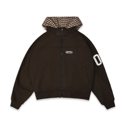 SWE HOODSTACK ZIP JACKET - BLACK/BROWN