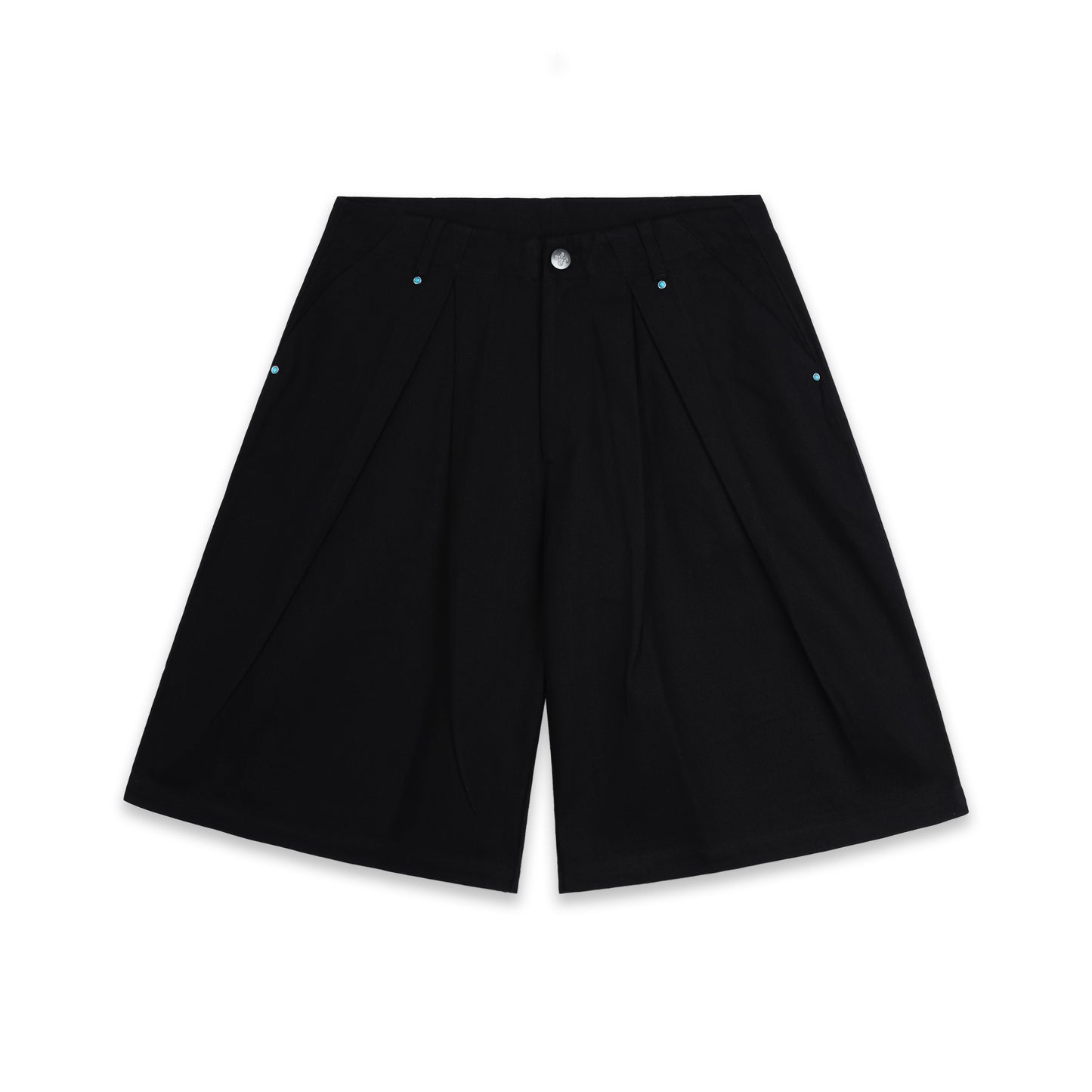 SWE PLEATED WIDE SHORTS - BLACK
