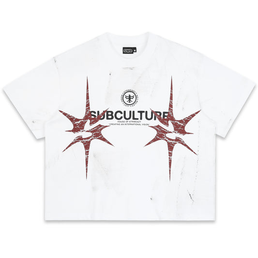 SWE SPIKE BOXY TEE - WHITE