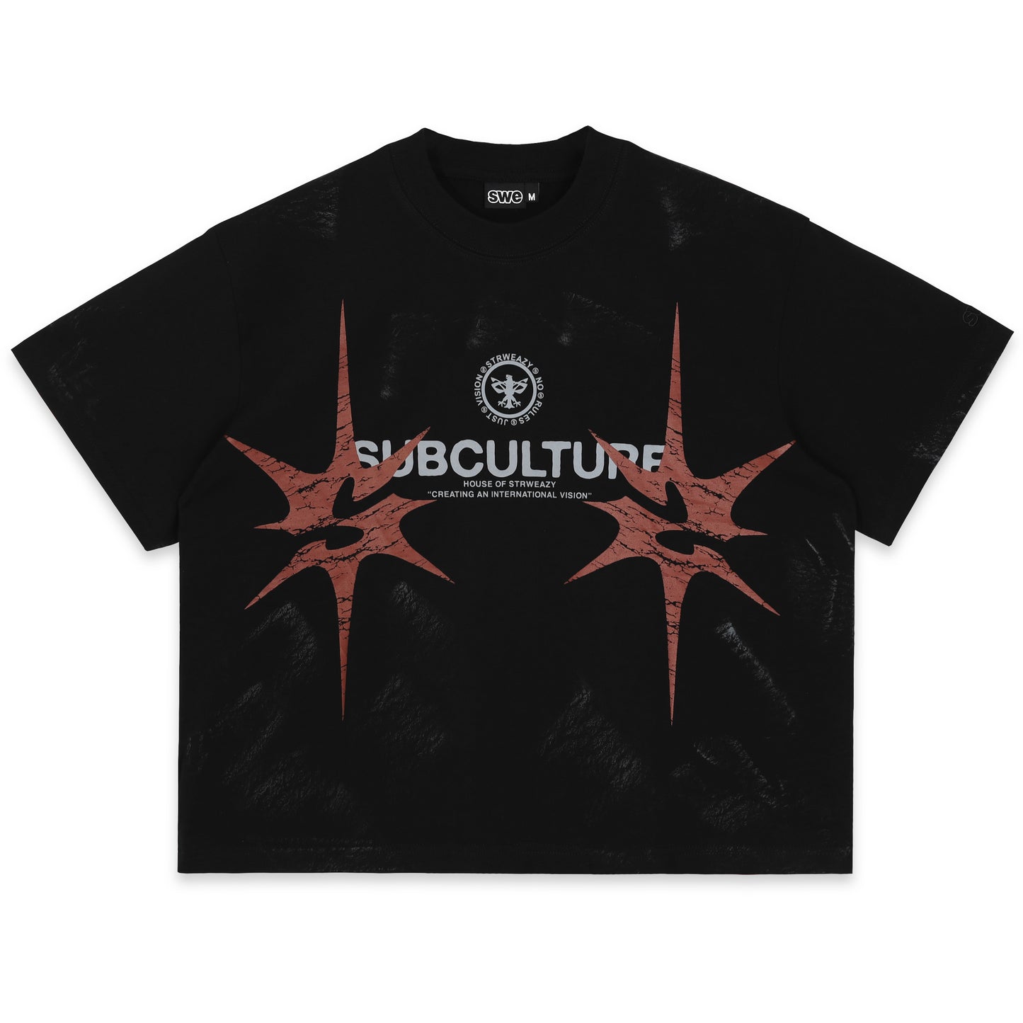 SWE SPIKE BOXY TEE - BLACK