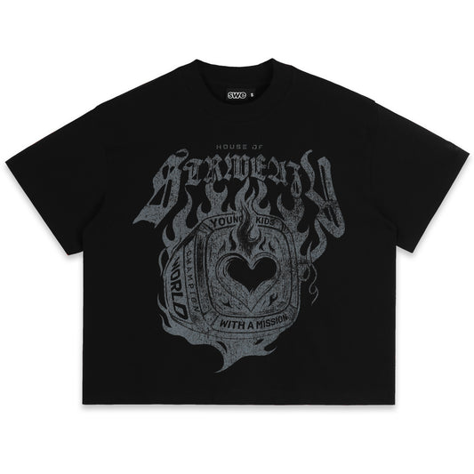 SWE RING BOXY TEE - BLACK