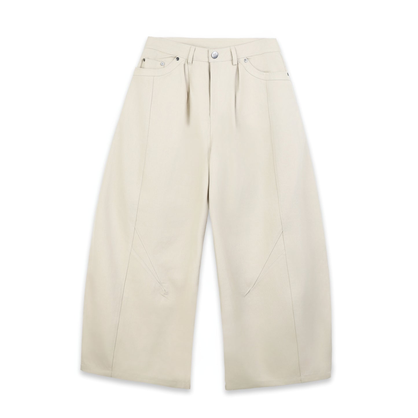 SWE BARREL KHAKI PANTS - BEIGE